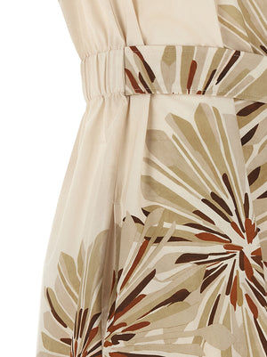 Brunello Cucinelli Beige Baumwoll-Midikleid