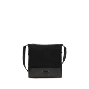 Maison Margiela Schwarze Bos Taurus Kalbsleder Schultertasche