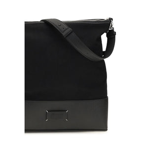 Maison Margiela Schwarze Bos Taurus Kalbsleder Schultertasche