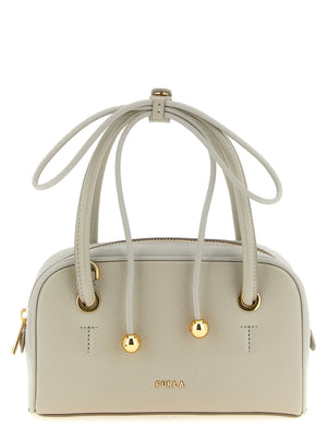 Furla Graue Kalbsleder-Handtasche