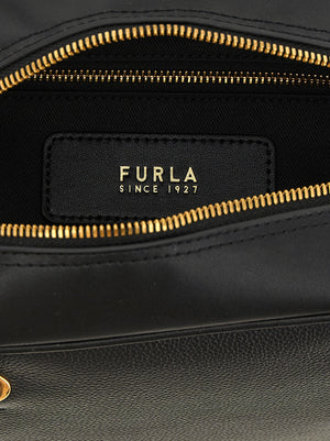 Furla Schwarze Kalbsleder-Handtasche