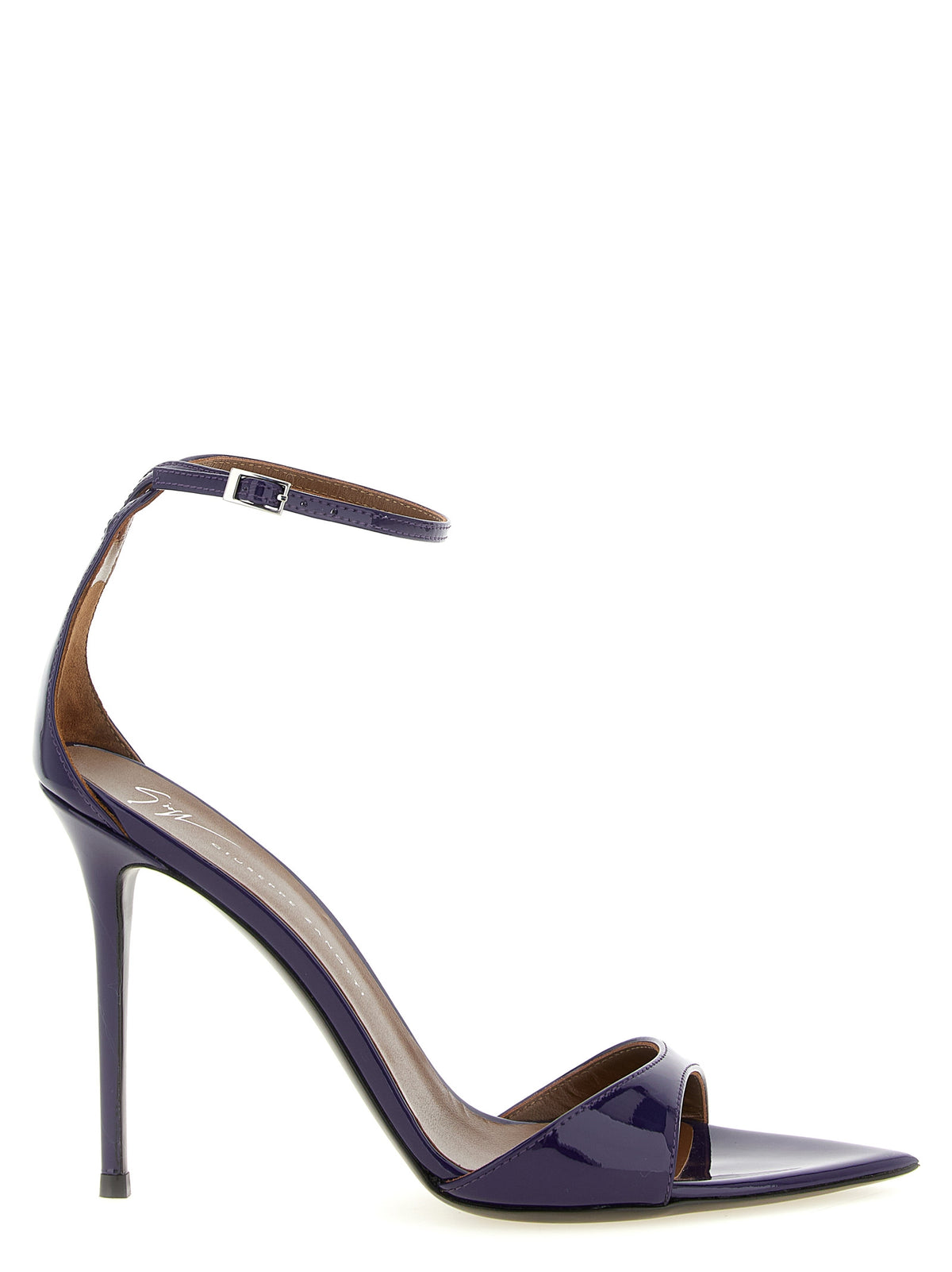 Giuseppe Zanotti Lila Kalbsleder-Stiletto-Sandalen