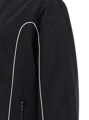 Diesel Schwarze Polyamid-Shell-Jacke