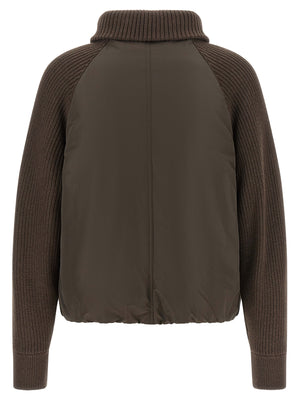 Brunello Cucinelli Braune Baumwolljacke in voller Länge