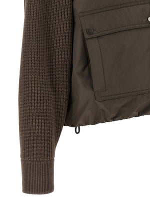 Brunello Cucinelli Braune Baumwolljacke in voller Länge