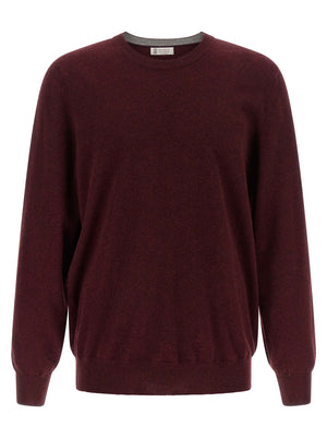 Brunello Cucinelli Kaschmir-Strickjacke in Bordeaux