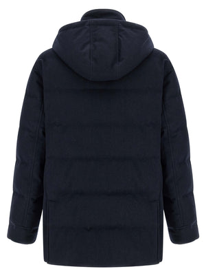 Brunello Cucinelli Blauer Wollparka