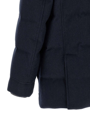 Brunello Cucinelli Blauer Wollparka