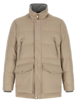 Brunello Cucinelli Beige Polyamid-Parka