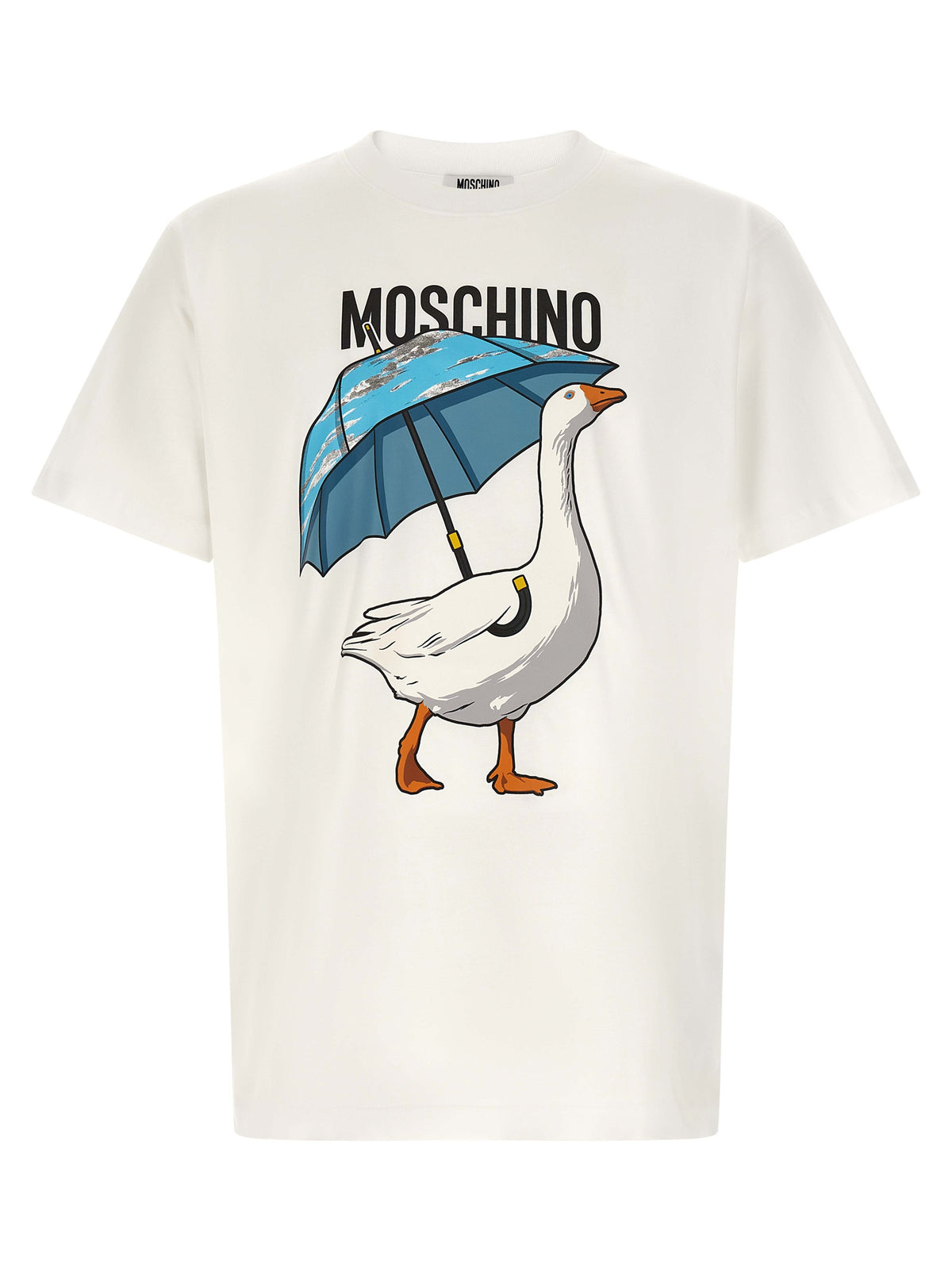 Moschino Weißes Baumwoll-T-Shirt