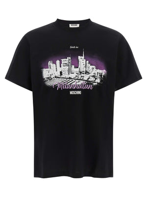 Moschino Schwarzes Baumwoll-T-Shirt