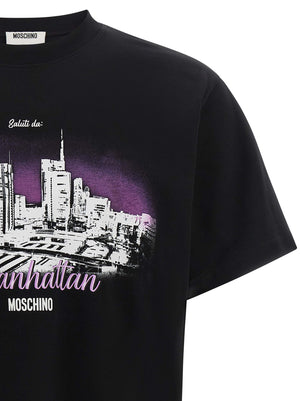 Moschino Schwarzes Baumwoll-T-Shirt