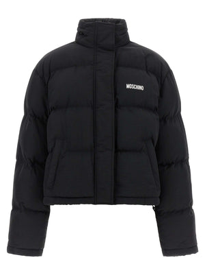 Moschino Schwarzer Bomber aus Polyamid