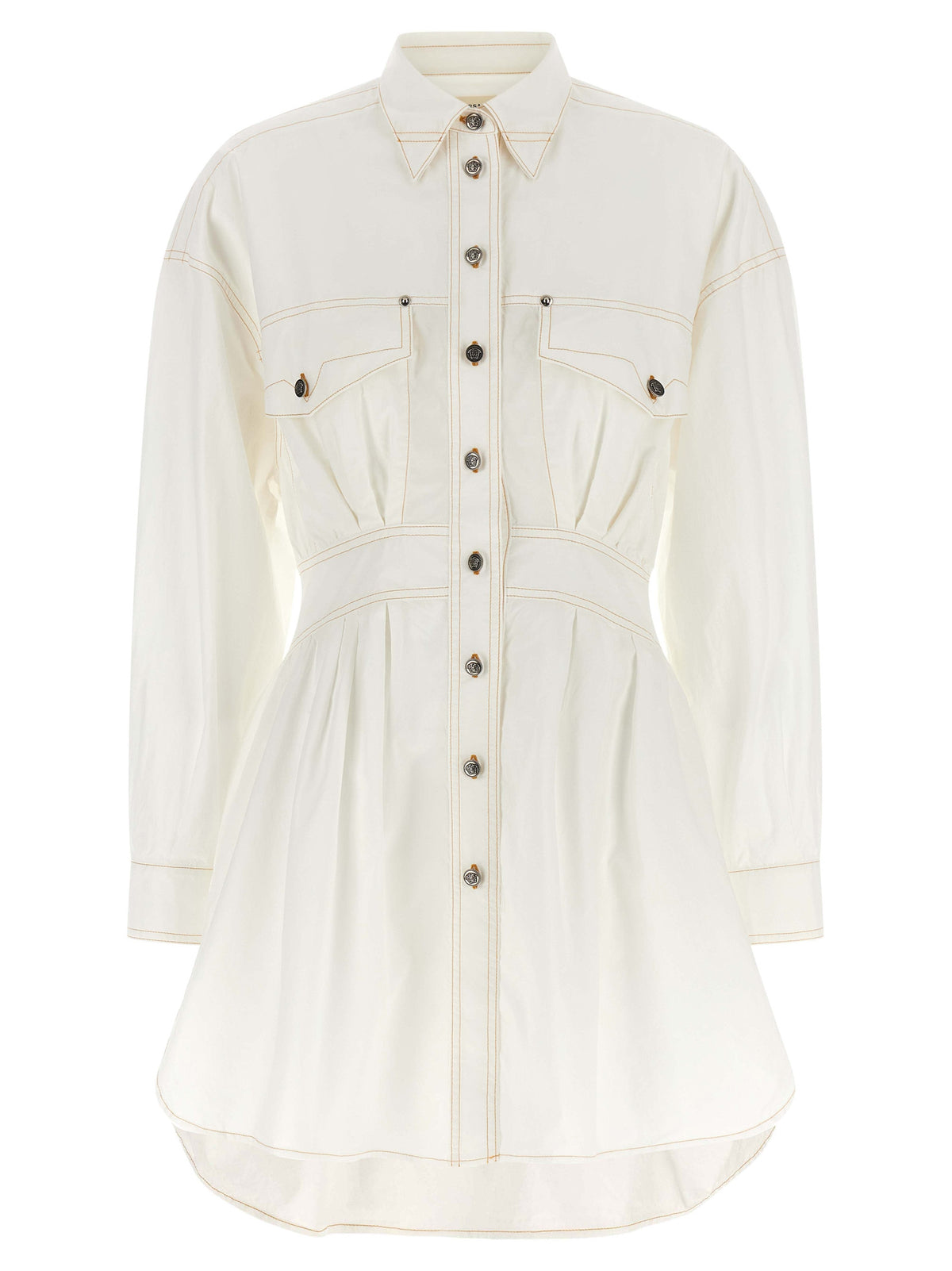 Versace Weißes Baumwoll-Kurzkleid