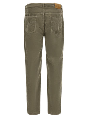 Brunello Cucinelli Zweifarbige Baumwoll-Freizeithose