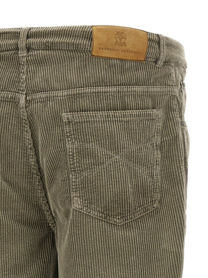 Brunello Cucinelli Zweifarbige Baumwoll-Freizeithose