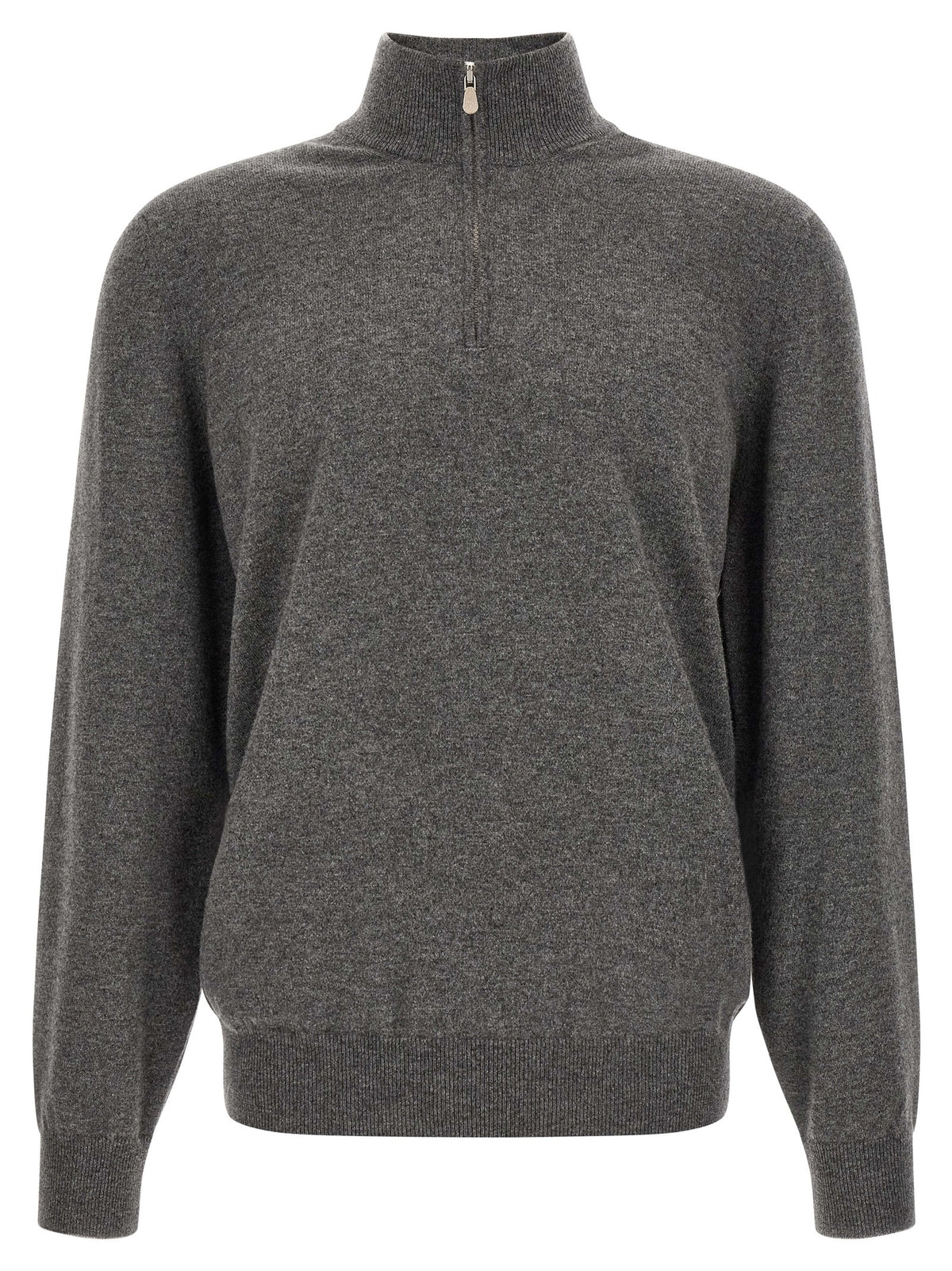 Brunello Cucinelli Grauer Kaschmir-Strickjacke