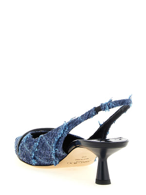 Jimmy Choo Mehrfarbige Tencel Pumps mit mittlerem Absatz