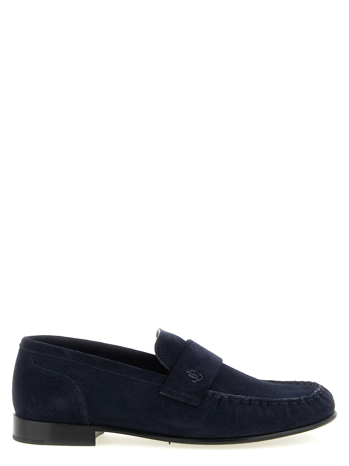 Jimmy Choo Blaue Loafer aus Leder zum Hineinschlüpfen