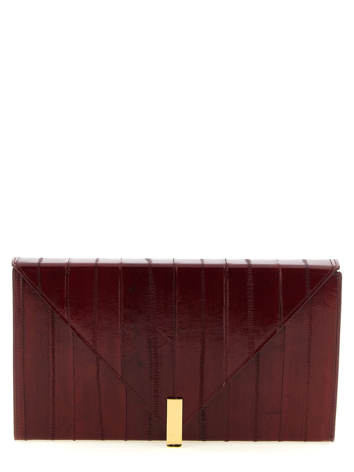 Giuseppe Zanotti Bordeaux Leder Clutch Bag