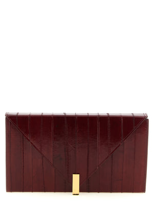 Giuseppe Zanotti Bordeaux Leder Clutch Bag