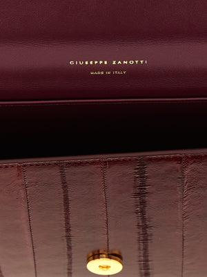Giuseppe Zanotti Bordeaux Leder Clutch Bag
