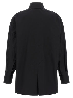 The Attico Schwarze Baumwollbluse