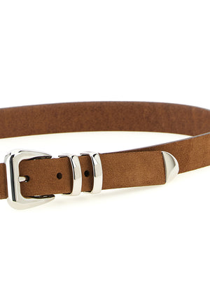 Brunello Cucinelli Brauner Kalbsleder Gürtel Regular