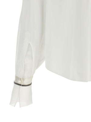 Brunello Cucinelli Weiße Baumwollbluse