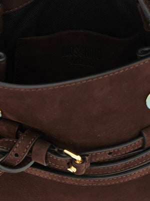 Moschino Braune Kalbsleder-Handtasche