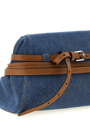Moschino Blaue Baumwoll-Clutch