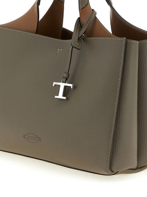 Tod's Graue Kalbsleder-Handtasche