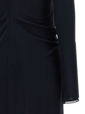Fabiana Filippi Blaues Viskose-Maxikleid
