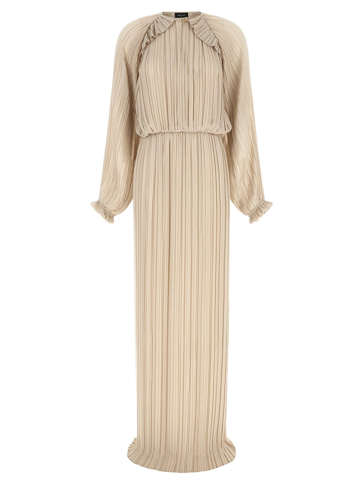 Fabiana Filippi Beigefarbenes Polyester-Maxikleid
