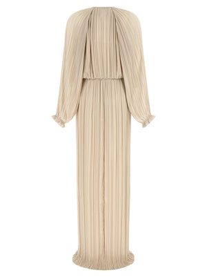 Fabiana Filippi Beigefarbenes Polyester-Maxikleid