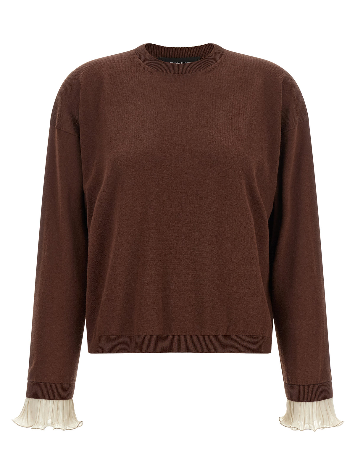 Fabiana Filippi Brauner Cardigan aus reiner Schurwolle