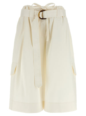 Zimmermann Weiße Baumwoll-Bermudashorts
