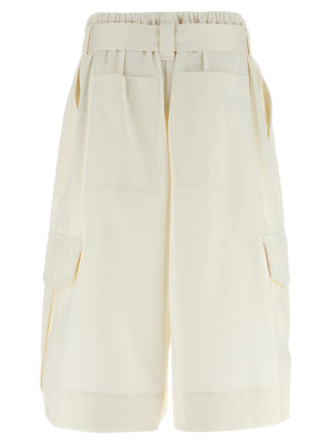 Zimmermann Weiße Baumwoll-Bermudashorts