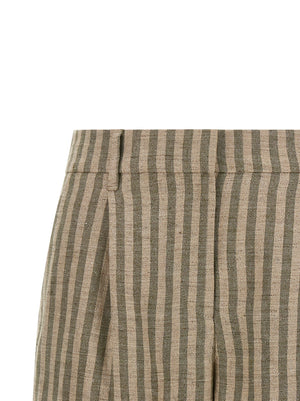 Brunello Cucinelli Zweifarbige Leinen-Bermudashorts