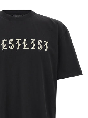 44 Label Group Schwarzes Baumwoll-T-Shirt