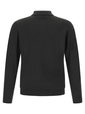 ZANONE Zweifarbige Poloshirt aus reiner Schurwolle