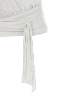 7 For All Mankind Weißes Lyocell T-Shirt