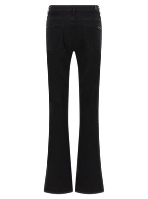 7 For All Mankind Schwarze Bootcut-Jeans aus Baumwolle