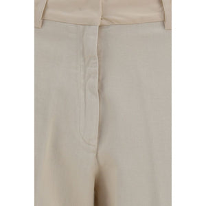 Forte_Forte Beige Baumwoll-Chino-Hose