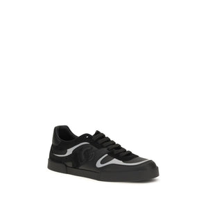 Dolce & Gabbana Schwarze Bos Taurus Kalbsleder-Sneakers