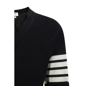 Thom Browne Strickjacke aus schwarzer Wolle Oves Aries