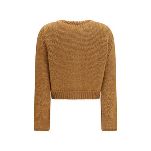 Forte_Forte Brauner Seiden-Cardigan