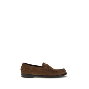 Prada Braune Mokassins aus Wildleder