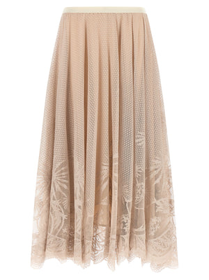 Fabiana Filippi Multicolor Cotton Midi Skirt