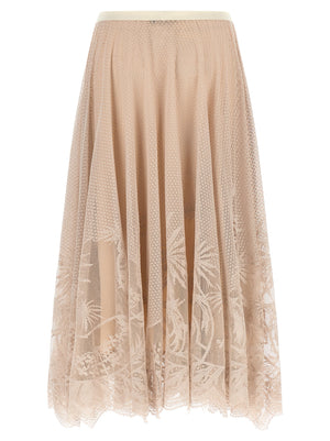 Fabiana Filippi Multicolor Cotton Midi Skirt